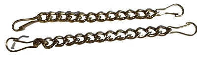 Dos piezas de cadena de correa de caballo o bota de color dorado de 6 pulgadas con clips Foto 1 de 4