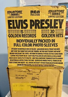 ELVIS BROWSER BX 15 GOLDEN RECORDS 30 GOLDEN HITS Box of 6 Units 7" 45rpm SEALED - Image 1 of 4