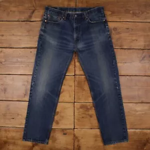 Vintage Levis 505 Jeans 38 x 34 Stonewash Straight Blue Red Tab Denim - Picture 1 of 9