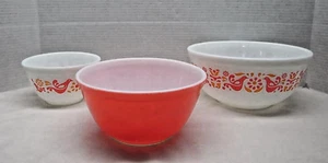 Vintage Pyrex 3 Piece Set Friendship Mixing Bowls #401 #402 #403 - Picture 1 of 19