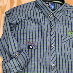 Oregon 07 Freizeithemden Herren XL Knopfleiste Rollärmel einzigartiges Design blau kariert - Bild 1 von 8