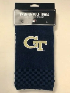 NCAA Georgia Tech Embroidered Team Golf Towel -Navy - Picture 1 of 2