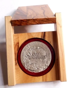 JERUSALEM CITY OF DAVID 3000th ANNIVERSARY PURE SILVER 999.9 MEDAL ISRAEL JUDAIC - Picture 1 of 7