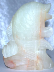 Schöne afghanische Jade Fisch Schnitzerei 6,4"/1545 Gramm - Bild 1 von 8