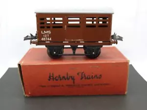 Hornby Trains Meccano 1948-53 O Calibre Emballé Fer Blanc No.1 L.M.S Bétail - Foto 1 di 8