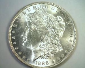 1888 HOT 50 VAM 12 DOUBLE DIE REVERSE MORGAN DOLLAR NICE UNCIRCULATED NICE UNC. - Picture 1 of 6
