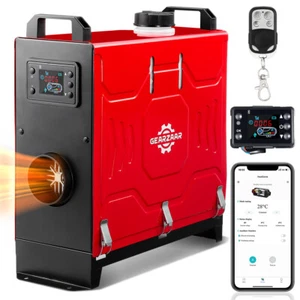 Air Diesel Noc Ogrzewanie postojowe 8KW 12V LCD Pilot Bluetooth Samochód Ciężarówka Kamper Podróż - Zdjęcie 1 z 13