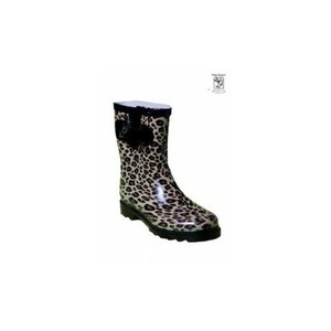 leopard print gumboots