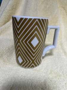 Starbucks Gold/white Boxed Mug By Rosanna 12 fl oz (11030467) 2013. New In Box - Picture 1 of 7