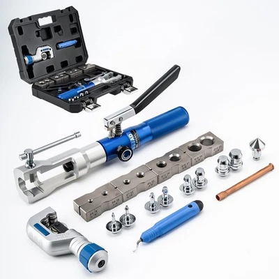 IBOSAD Hydraulic Swaging and Flaring Tools Kit for 3/16" to 7/8" inch Soft HVAC Copp...