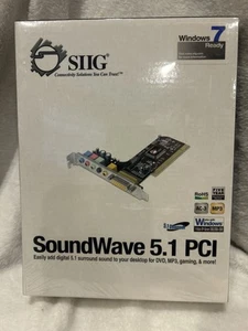 NEW SIIG SoundWave 5.1 PCI Sound Card, Digital 5.1 Surround Sound, IC510012-S2 - Afbeelding 1 van 6
