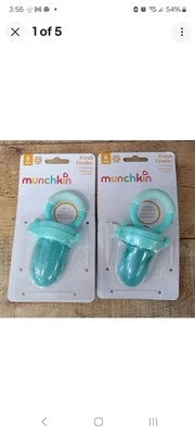 Paquete de 2 - Alimentador de alimentos frescos Munchkin 6+ meses sin BPA - Verde menta Foto 1 de 2