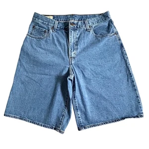 Levi's Baggy Dad Jorts Premium Denim Jean shorts Womens Size 29 Dark Wash - Picture 1 of 12
