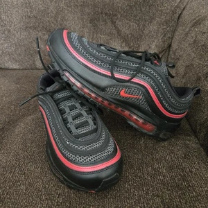 Sz 10 Womens Nike Air Max 97 Valentines Day 2020 Black Red Reflective CU9990-001 - Picture 1 of 9