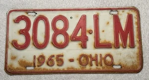 1965 Ohio license plate, 12” X 6” authentic and in good condition. - Picture 1 of 2