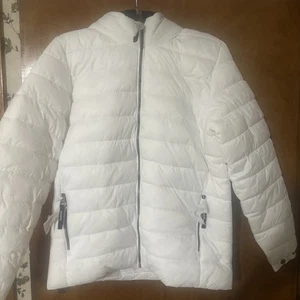 Weiße schwarze Guess Los Angeles Puffer Größe M - Bild 1 von 12