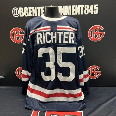 Mike Richter Navy New York Rangers Autographed Signed Jersey Steiner CX COA Auto - Image 1 of 3