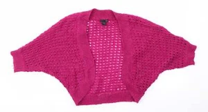 H&M Womens Pink V-Neck Acrylic Blend Cardigan Size S - Picture 1 of 12