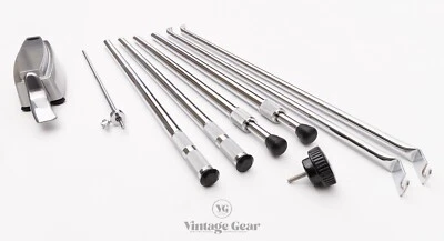 Fender Rhodes pernas + barras transversais + botão + pedal de sustentação de alumínio escovado com haste - Imagem 1 de 4