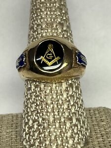 Men's 10K Masonic Ring