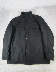 Apt.9 Jacket Mens Xl Black Wool Blend Full Zip New * - Picture 1 of 10