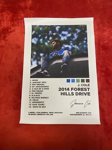 Póster de vinilo J.Cole 2014 Forest Hills Drive álbum portada arte rap lienzo 19x13 nuevo - Imagen 1 de 7