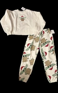 STAR WARS MANDALORIAN THE CHILD BABY YODA CHRISTMAS 2 PC SWEATSHIRT SET GIRLS - Picture 1 of 4