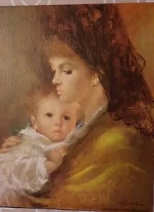 Stampe d'arte litografia vintage Madre Amore di Armando Gentilini usata in ottime condizioni - Foto 1 di 4