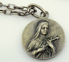 Saint St Therese De Lisieux Colar De Corrente Com Medalha Nossa Senhora Do Monte Carmelo