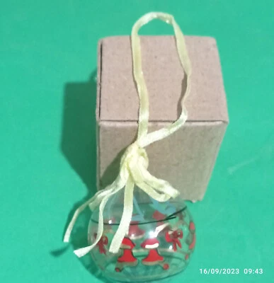 20Palline Palle Decorazioni per Albero di Natale Artigianali 0 Vetro TRASPARENTE - Immagine 1 di 4