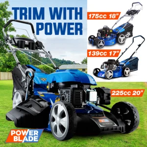 POWERBLADE 139cc/175cc/225cc Petrol Lawn Mower 17"/18"/20" Lawnmower 4-Stroke - Picture 1 of 41