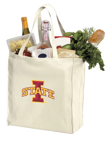 IOWA STATE Shopping BagsISU Grocery Tote SHOPPER -100% NATURAL COTTON! Cover