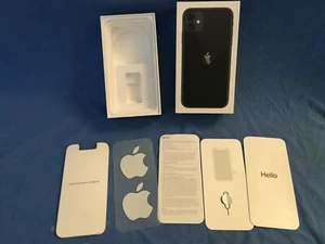 Apple iPhone 11 schwarz 64GB LEERE BOX nur Fach, Aufkleber, Bedienungsanleitung - Bild 1 von 7