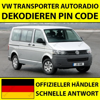 ✅VOLKSWAGEN T5 TRANSPORTER RADIO DEKODIEREN PIN CODE ALLE MODELLE RNS RCD MFD✅ - Bild 1 von 4
