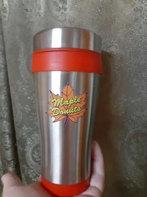 Raro Maple Donuts Acero Inoxidable Termo Taza de Viaje Hoja Logo York PA Genial Limpio Foto 1 de 4