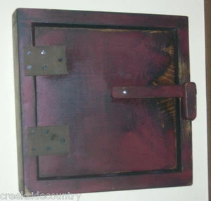 Thin Profile Primitive Wood Thermostat, Door Bell, Control Box Cover Cabinet - Picture 1 of 7