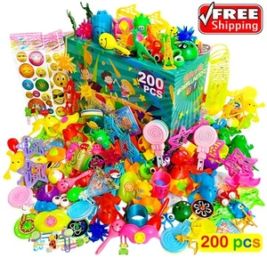 Birthday Party Favor for Kids Boys Girls Bulk Small Toys Pinata Fillers 200 PACK - Picture 1 of 10