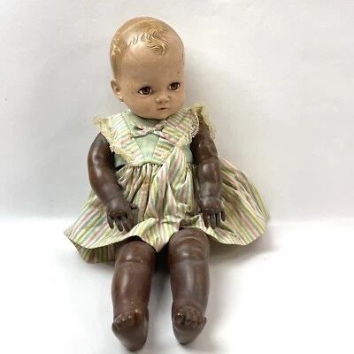 Cabeza de muñeca ideal muñeca antigua en un cuerpo de plástico afroamericano personalizado 19" Foto 1 de 4