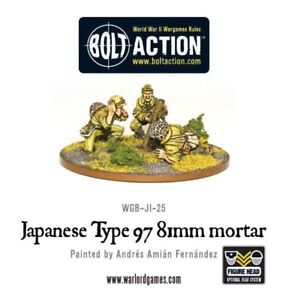 IMPERIAL JAPAN ARMY TYPE 97 MORTAR 81MM TEAM WARLORD GAMES 1/56 BOLT ACTION 28MM