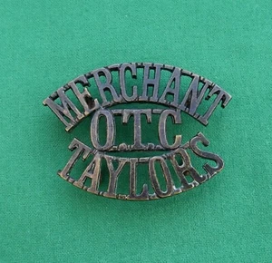 Merchant Taylors School OTC Shoulder Title - Genuine British Military Army Badge - Picture 1 of 4