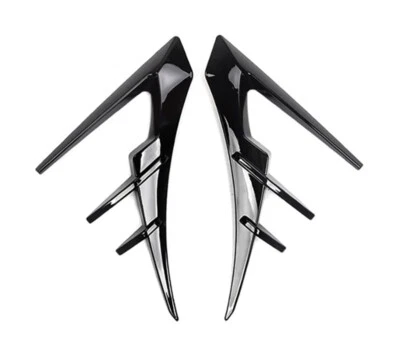 Glossy Black Side Camera Wolf Teeth Style Trim Covers for Tesla 20-23.6 Model Y Foto 1 de 4