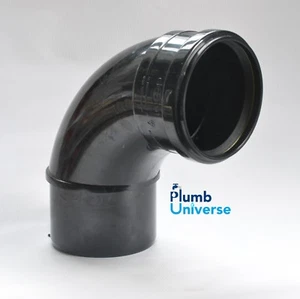110mm Single Socket 92.5 Degree Bend Elbow Black 4" inch - Picture 1 of 1