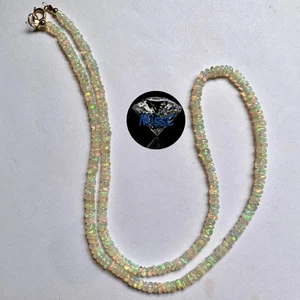 9CT GOLD GRADE AA FIRE OPAL NECKLACE, STAMPED 375, CHOOSE YOUR LENGTH - Picture 1 of 7