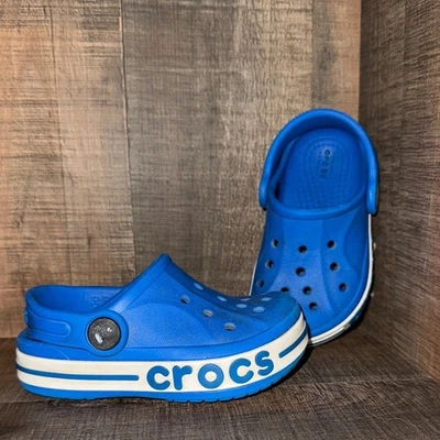 CROCS Kids Bright Blue Slip-On Sandals-size 6 - Image 1 of 4