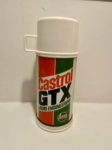 VINTAGE CASTROL GTX LIQUID ENGINEERING THERMOS FLASK 200ML - Picture 1 of 22