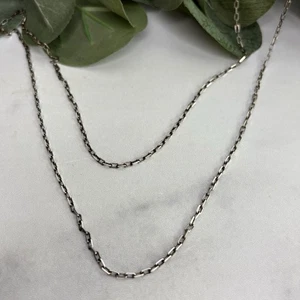 Vintage Paolo Romeo Sterlingsilber Kabel Gliederkette Halskette lang 30" - Bild 1 von 12