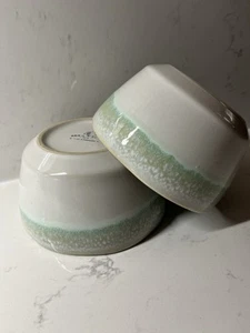 2er Set Bee & Willow Weston Mintgrün Reaktive Glasur Müsli Suppe Schüsseln 5 3/4"W - Bild 1 von 8