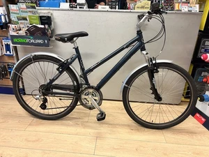Used Dawes Oasis 26" Wheels 18" Frame Low-Step Hybrid Bike Dark Grey - Picture 1 of 17