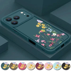 Funda de teléfono de silicona floral a prueba de golpes para iPhone 17 16 15 14 Pro Max 13 12 cubierta - Imagen 1 de 22
