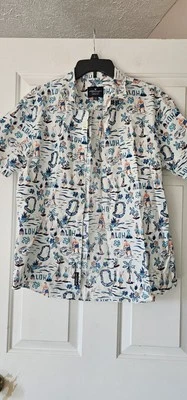 Camisa hawaiana con botones American Eagle para hombre talla mediana Foto 1 de 4